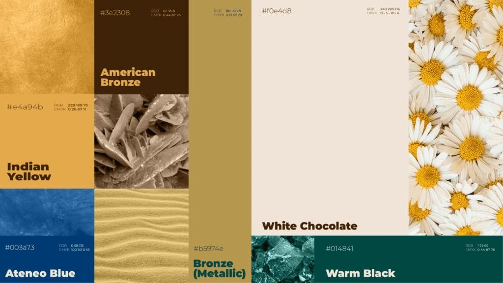 تصميم هوية بصرية كاملة لمتجر مجوهرات 20 ألوان معاني بريق الصحراء