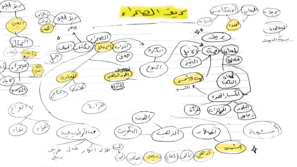 تصميم هوية بصرية كاملة لمتجر مجوهرات 6 خريطة ذهنية بريق الصحراء شعار