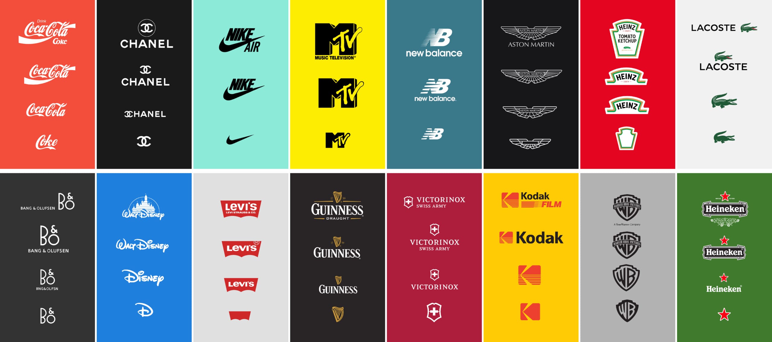 أمثلة للشعارات المتغيرة  من الشعارات العالمية