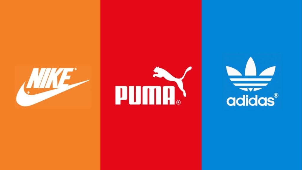 شعار نايكي وأديداس وبوما القديم كان ملونا | تقليد الشركات الكبرى