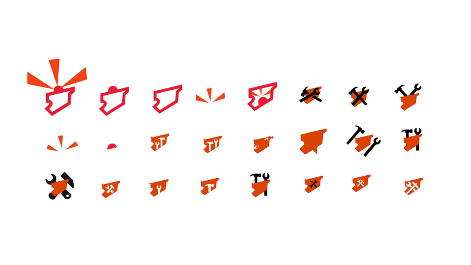 تطوير الهوية البصرية | الخوذ البيضاء 31 الخيارات الناتجة من العصف الذهني 1