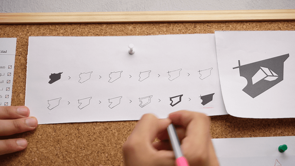 تطوير الهوية البصرية | الخوذ البيضاء 27 تطوير الخريطة