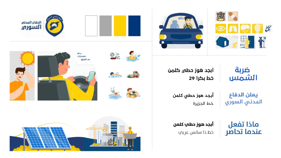 تطوير الهوية البصرية | الخوذ البيضاء 10 تطوير الهوية البصرية الخوذ البيضاء تحليل التصاميم القديمة