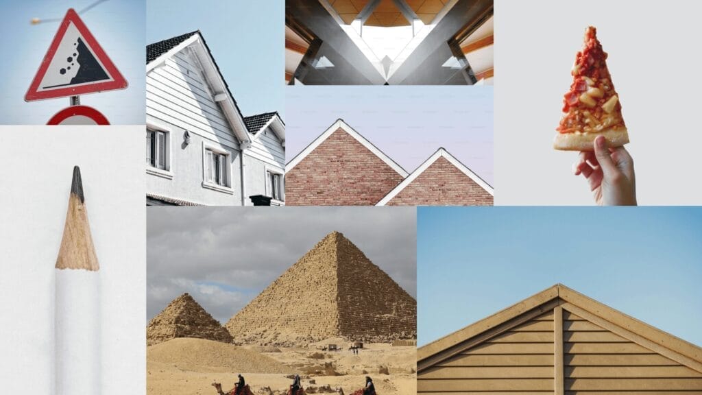 التأثير النفسي للأشكال الهندسية: في تصميم الشعارات 5 التأثير النفسي للأشكال الهندسية | البيئة مليئة بالمثلثات