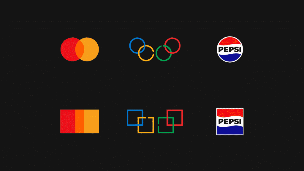 التأثير النفسي للأشكال الهندسية | أمثلة من الشعارات الدائرية