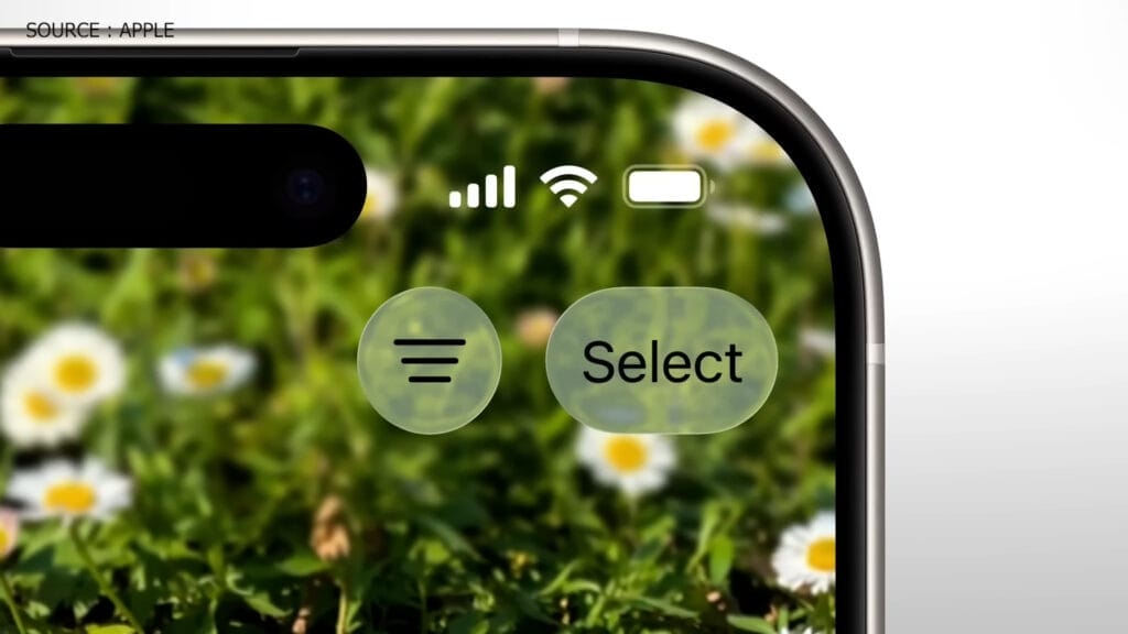 هوية آبل الجديدة الزجاج السائل IOS 26 9 VS YouTube iOS26 332