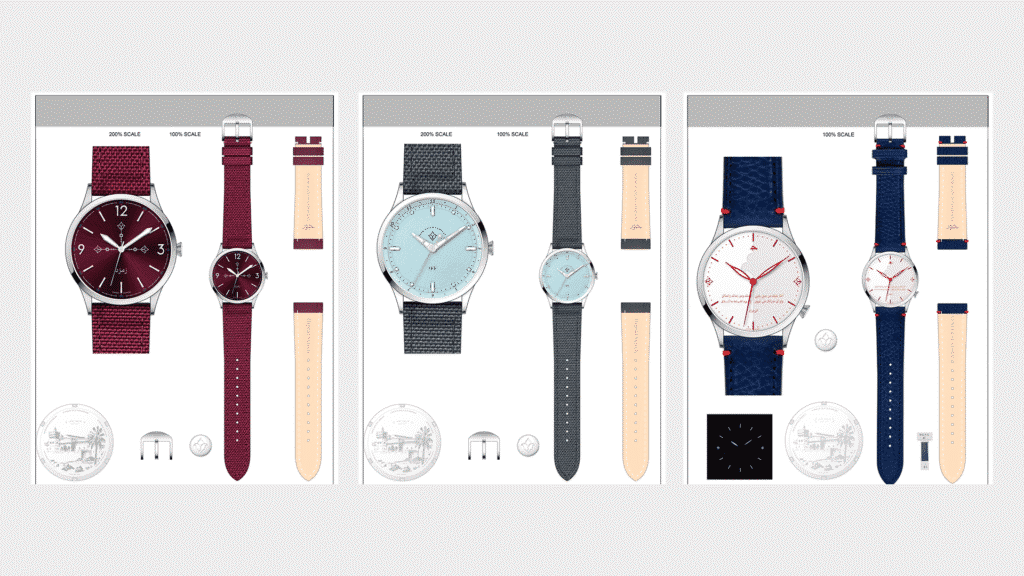 الساعات وهي جاهزة للطباعة