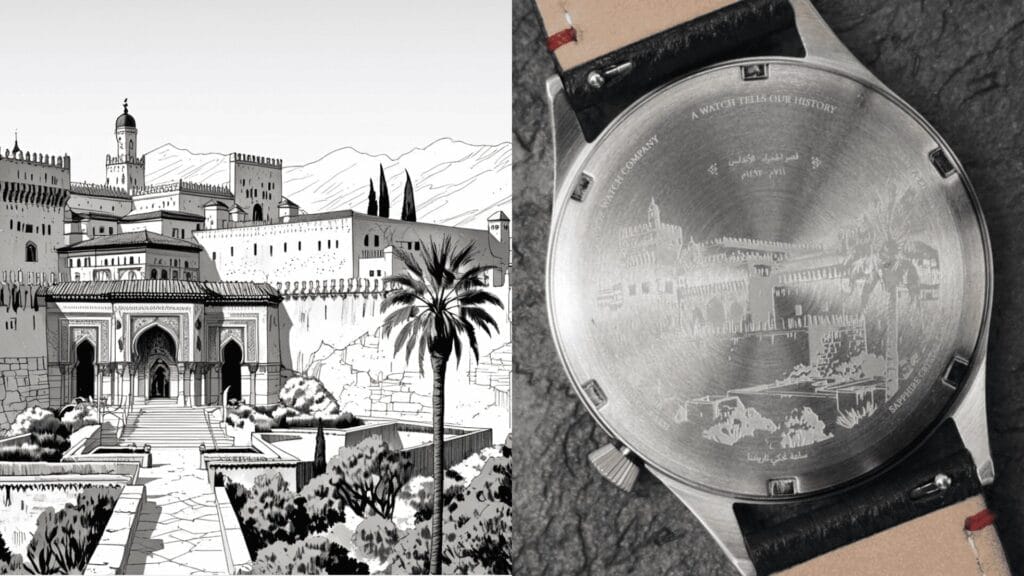 ظهر الساعة ورسوماتها