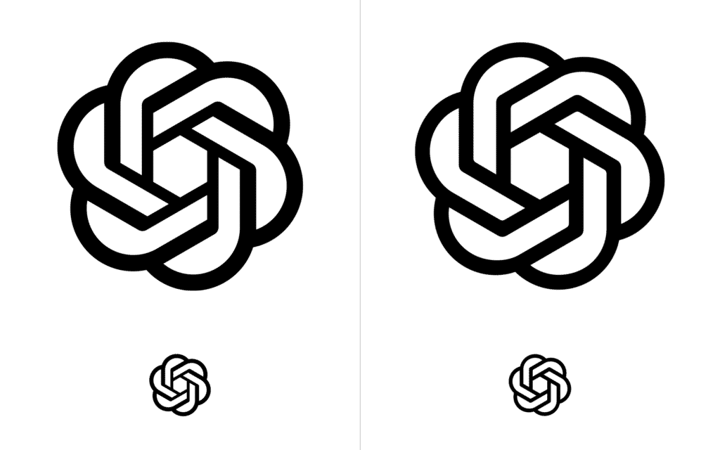 هوية Chat GPT الجديدة | هوية النقطة 3 openai icon before after optimized